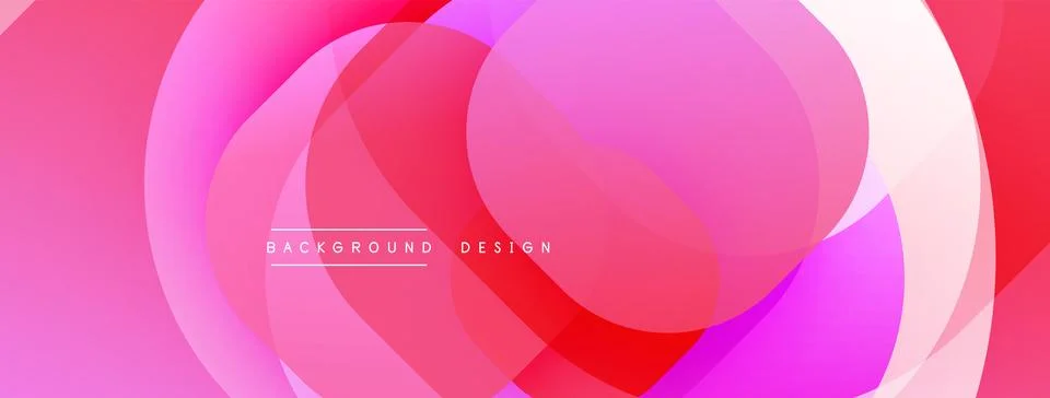 Circular abstract design with overlapping translucent circles and round shapes, Stock Illustration