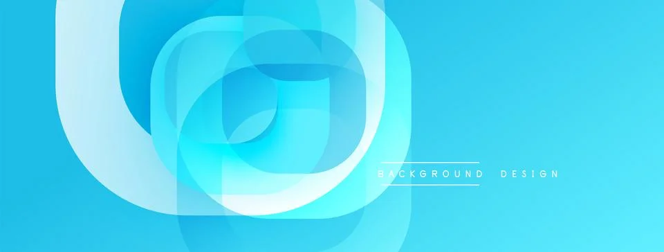 Circular abstract design with overlapping translucent circles and round shapes, Stock Illustration