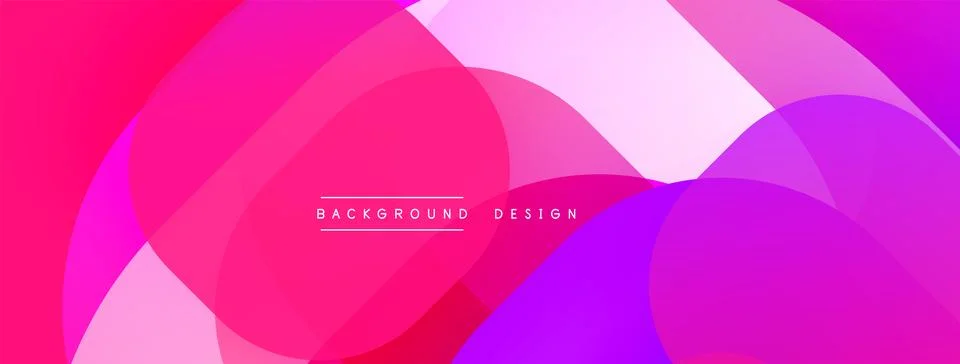 Circular abstract design with overlapping translucent circles and round shapes, Stock Illustration