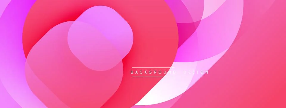 Circular abstract design with overlapping translucent circles and round shapes, Stock Illustration