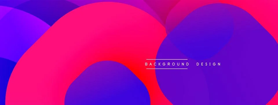 Circular abstract design with overlapping translucent circles and round shapes, Stock Illustration