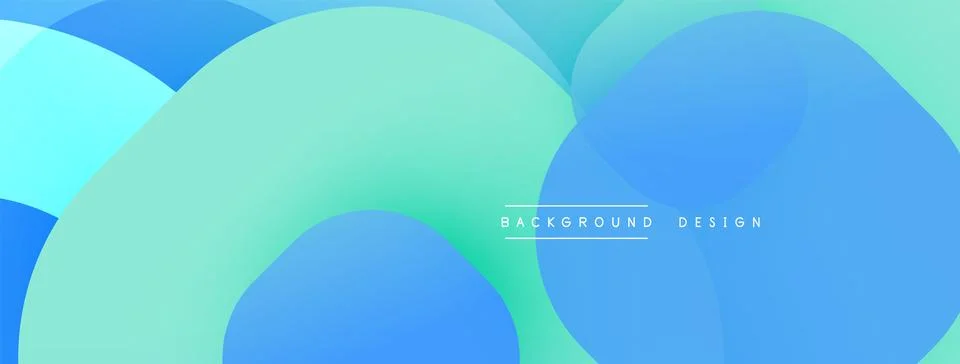 Circular abstract design with overlapping translucent circles and round shapes, Stock Illustration