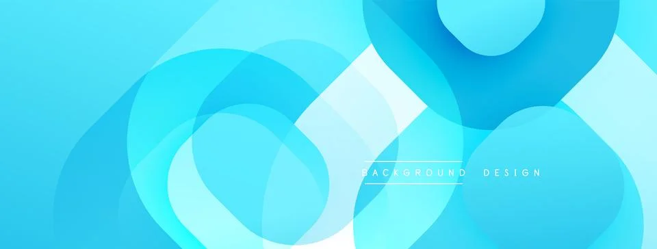 Circular abstract design with overlapping translucent circles and round shapes, Stock Illustration