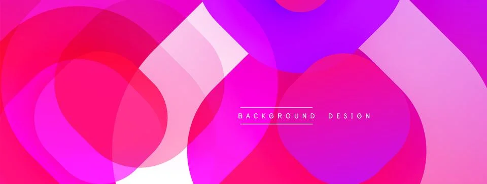 Circular abstract design with overlapping translucent circles and round shapes, Stock Illustration