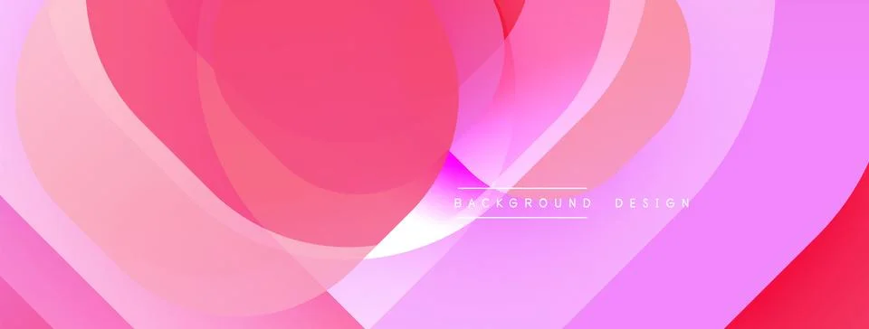 Circular abstract design with overlapping translucent circles and round shapes, Stock Illustration