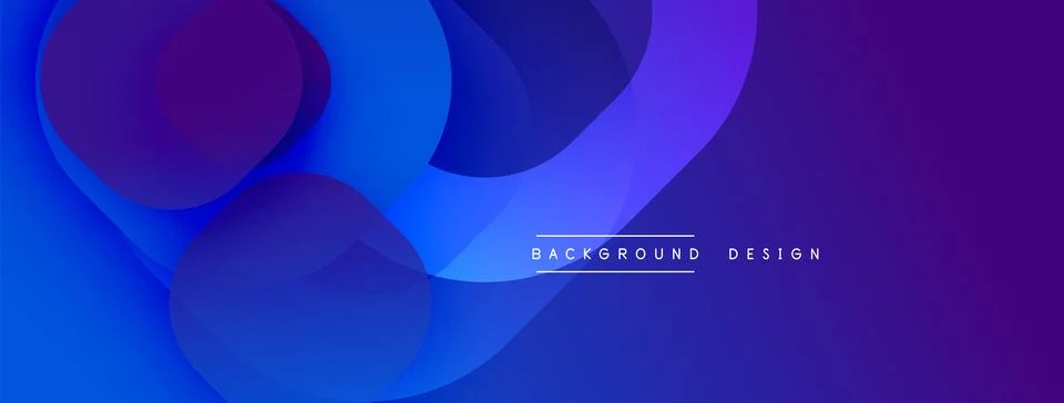 Circular abstract design with overlapping translucent circles and round shapes, Stock Illustration