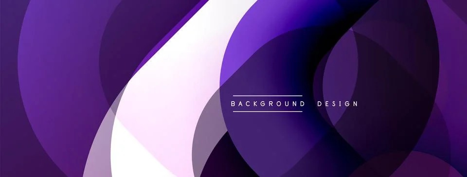 Circular abstract design with overlapping translucent circles and round shapes, Stock Illustration
