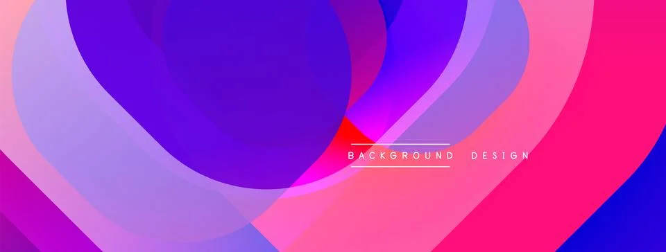 Circular abstract design with overlapping translucent circles and round shapes, Stock Illustration