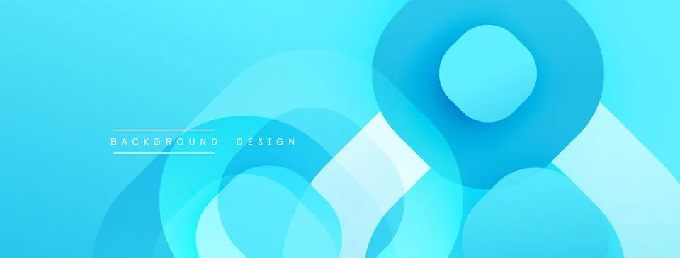 Circular abstract design with overlapping translucent circles and round shapes, Stock Illustration