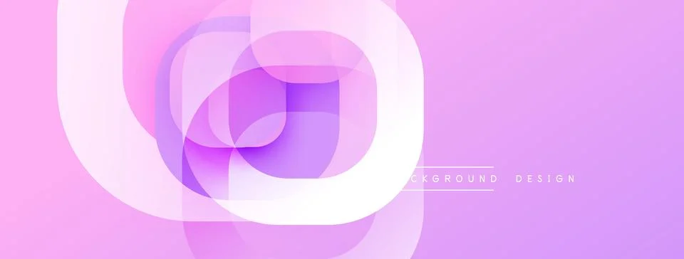 Circular abstract design with overlapping translucent circles and round shapes, Stock Illustration