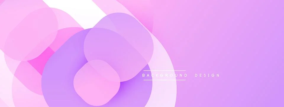 Circular abstract design with overlapping translucent circles and round shapes, Stock Illustration