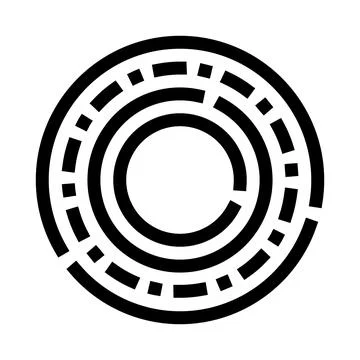 Circular abstract maze pattern creating a labyrinth Illustrazione stock