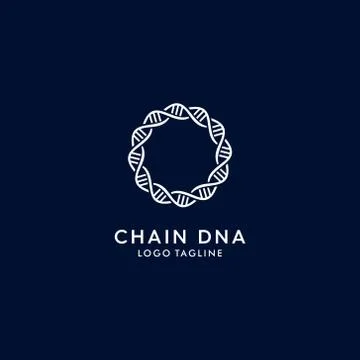 Circular abstract scientist logo Illustrazione stock