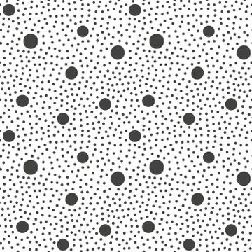 Circular abstract seamless patterns with spots and dots. Background for Illustrazione stock