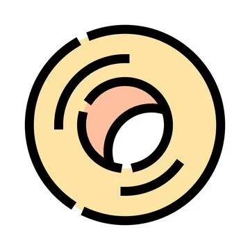 Circular abstract shape icon with segmented stroke Stock Illustration