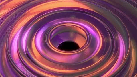 Circular Abstraction with a 3D Element. Stock Footage 296217923