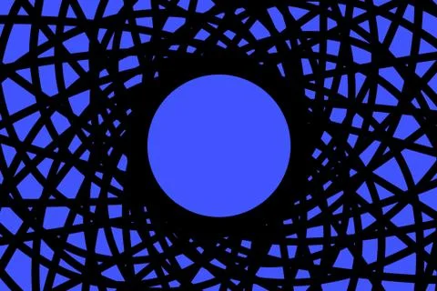 Circular abstraction with blue Stock Photos