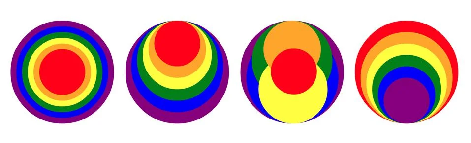 Circular abstraction rainbow Stock Illustration