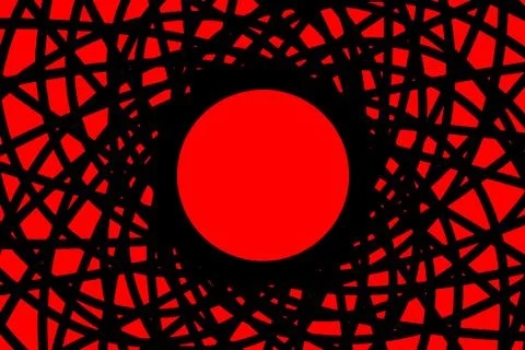 Circular abstraction with red Stock Photos