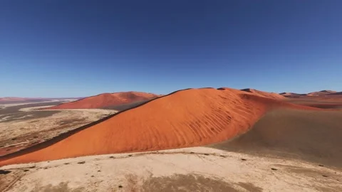 Circular aerial drone view of Dune 45 in Sossusvlei. Namibia Stock-Footage 328279408