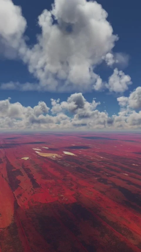 Circular aerial view of the Simpson Desert Northern Territory. Australia Stock Footage 284884677