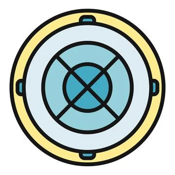 Circular aim target icon showing business objective Stock Illustration