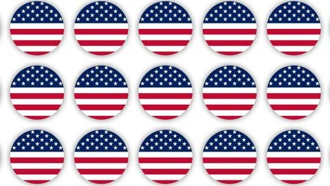 Circular American flag stickers pattern for Patriot Day and national holidays Stock Illustration