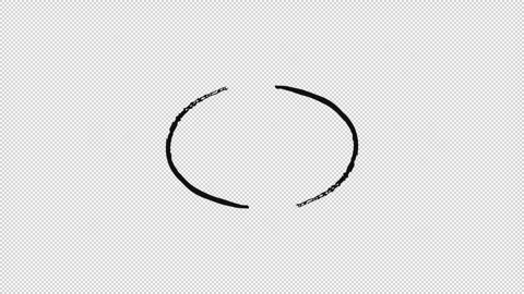 Circular and loop animated grunge doodle arrows set Stock Footage 334870759