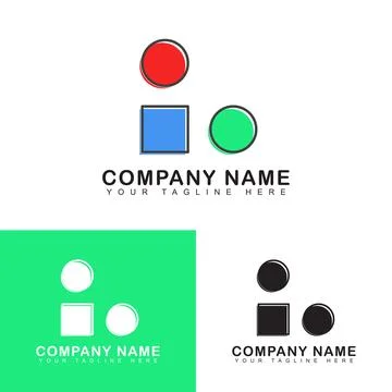 Circular and square vector logo Stock Illustration