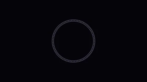 Circular animation with a simple design on a dark background Stock Footage 340188473
