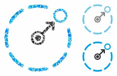 Circular area border Mosaic Icon of Abrupt Elements イラスト素材