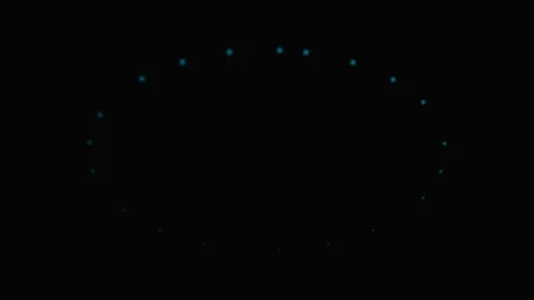 A circular arrangement of small glowing lights against a pitch black backgrou Stock-Footage 339618343