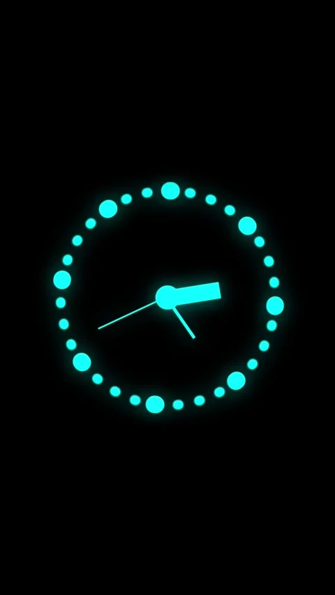 Circular Array of Glowing Cyan Dots with Central Dot on vertical mobile vid.. Stock Footage 321723098