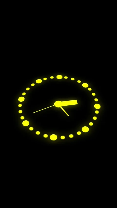 Circular Array of Glowing Yellow Dots with Central Dot on vertical mobile v.. Stock Footage 321723100