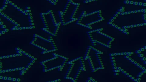Circular array of pointing arrows puzzli... | Stock Video | Pond5