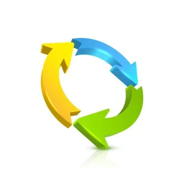 Circular Arrow 3D Stock Illustration