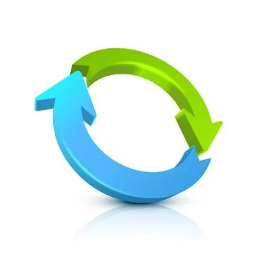 Circular Arrow 3D Stock Illustration