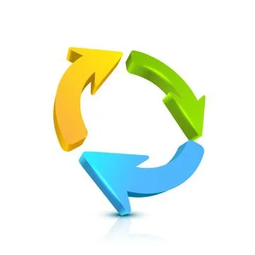 Circular Arrow 3D Illustrazione stock