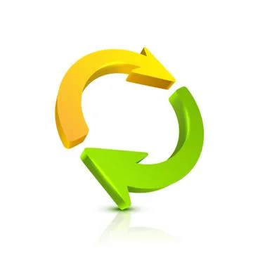 Circular Arrow 3D Stock Illustration