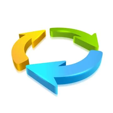 Circular Arrow 3D Stock Illustration