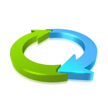 Circular Arrow 3D Stock Illustration