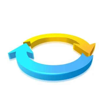 Circular Arrow 3D Stock Illustration