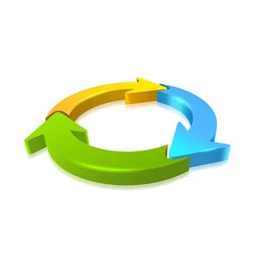 Circular Arrow 3D Illustrazione stock