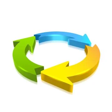 Circular Arrow 3D Stock Illustration