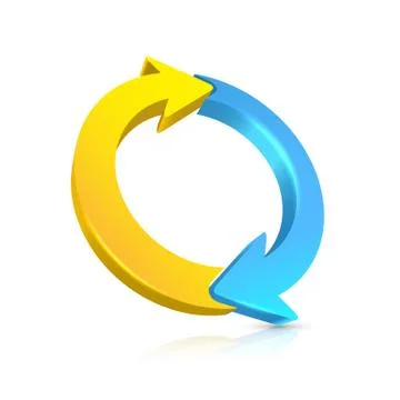 Circular Arrow 3D Stock Illustration