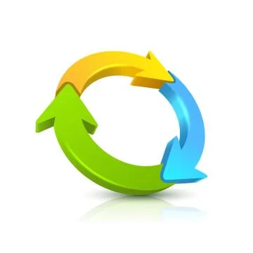 Circular Arrow 3D Stock Illustration
