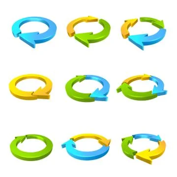 Circular Arrow 3D Stock Illustration