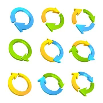 Circular Arrow 3D Stock Illustration