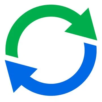 Circular arrow, circle arrow icon. Rotation, restart, twist, turn concept ico 스톡 일러스트