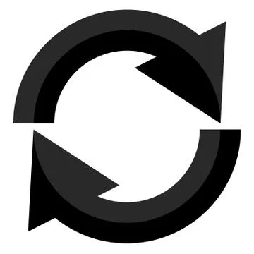 Circular arrow, circle arrow icon. Rotation, restart, twist, turn concept ico 库存插图